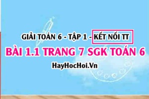 Giải bài 1.1 trang 7 Toán 6 Tập 1 SGK Kết nối tri thức
